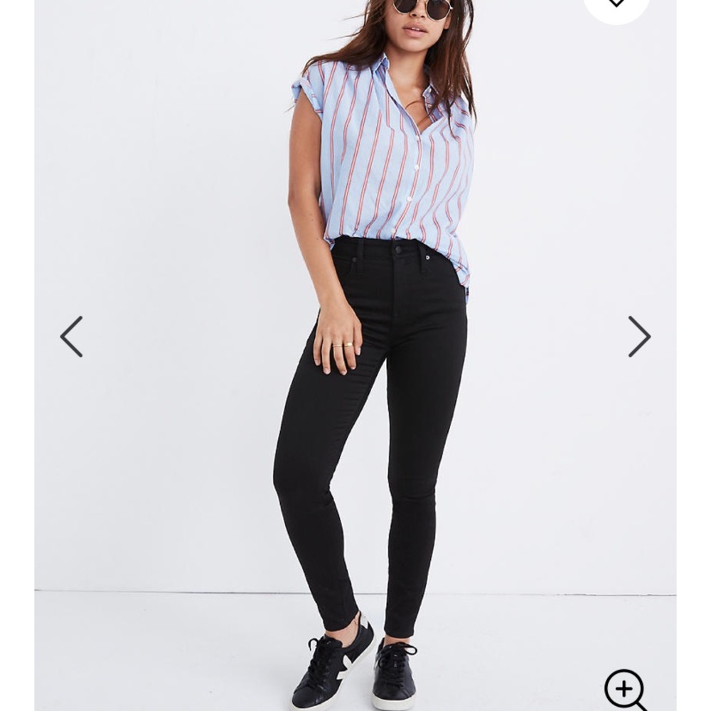 Madewell High black rise skinny jeans curvy petite